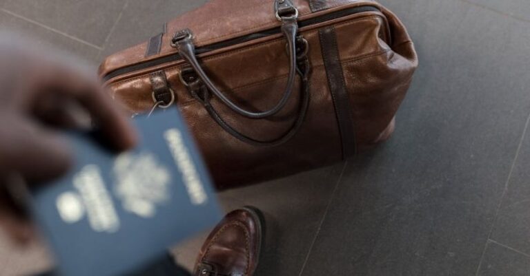 Luggage - Brown Leather Duffel Bag