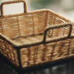 Basket - Square Brown Wicker Basket on Table