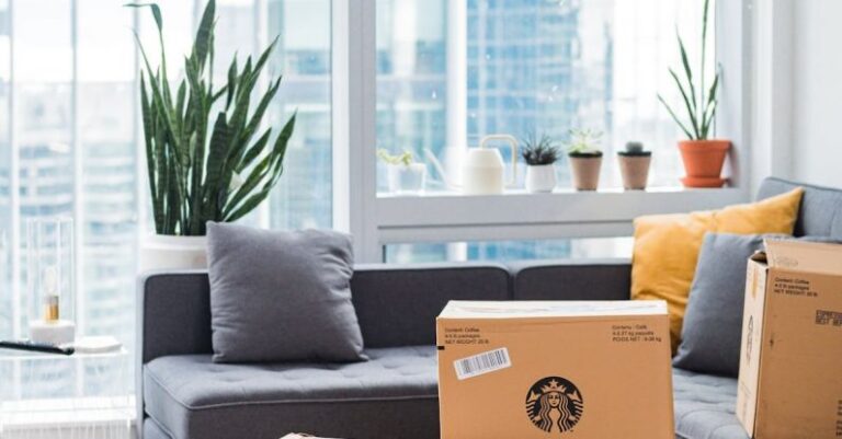 Boxes - Cardboard Boxes on Living Room